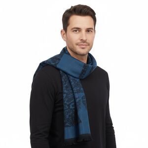 Roberto Cavalli  Turquoise Wool Blend Scarf